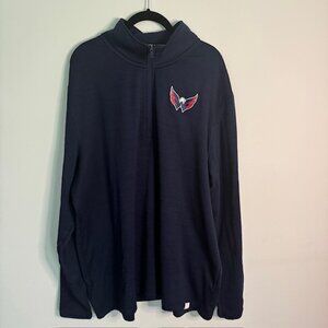 Fanatics Authentic Pro NHL Washington Capitals Men Quarter-Zip Pullover Size 2XL